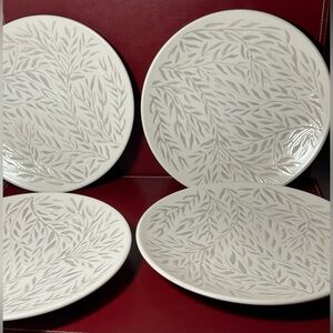 Lenox Textured Neutrals Taupe Salad Plates Set of 4 – 8.75” Stoneware